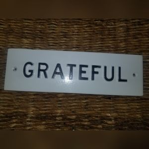 Hearth & Hand With Magnolia 'Grateful' Wall Sign White / Black Wall Decor..
